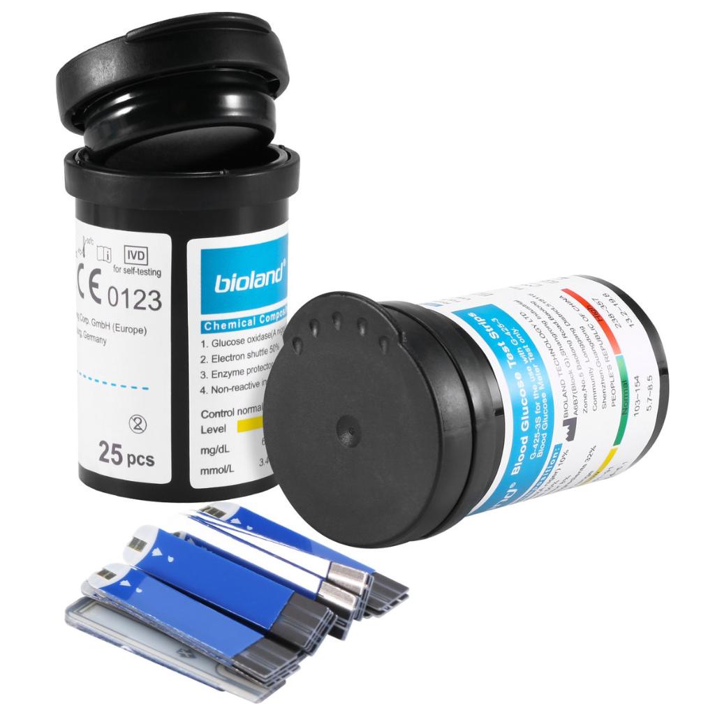 50PCS Blood Glucose Test Strips For Bioland G4253 Testing Papers Shopee Philippines