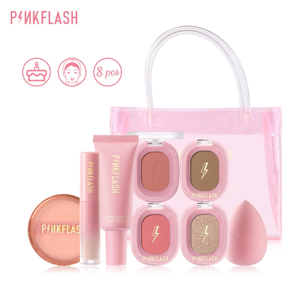 PINKFLASH 9Pcs Anniversary Makeup Beauty Set Whole Face Cosmetics ...