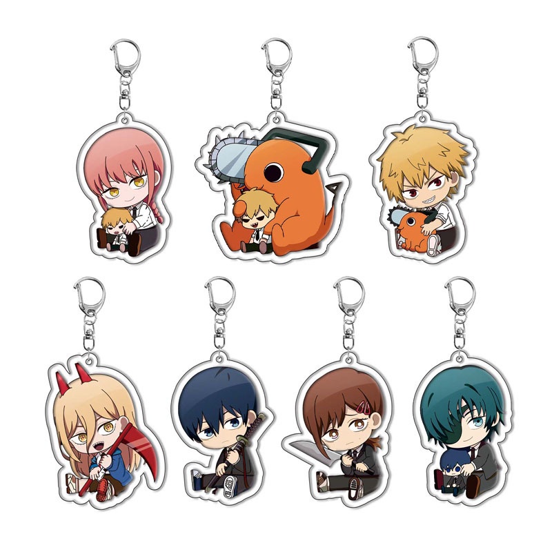 Chainsaw Man Sitting Key Chain Denzi Makima Himeno Acrylic Bag Pendant ...