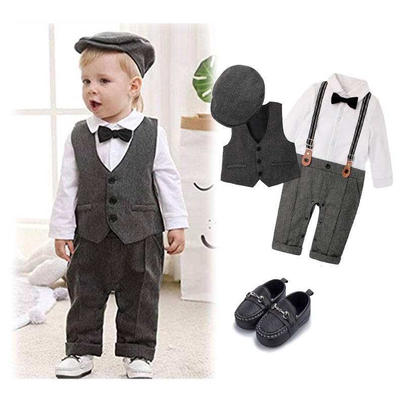 Baptismal Attire for Baby Boy Kids Wear Christening White Polo Newborn