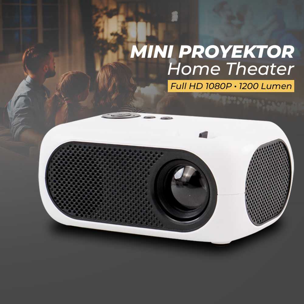Mini LCD Projector Full HD 1080P 1200 Lumens Home Theater Salange M24 ...