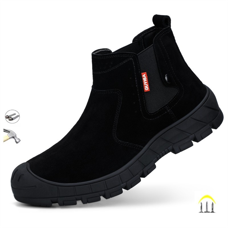 Anti-Slip Safety Shoes Men Women Steel Toe Boots Indestructible Work Shoes  Boots Anti-Puncture Breathable Work Boots Footwear