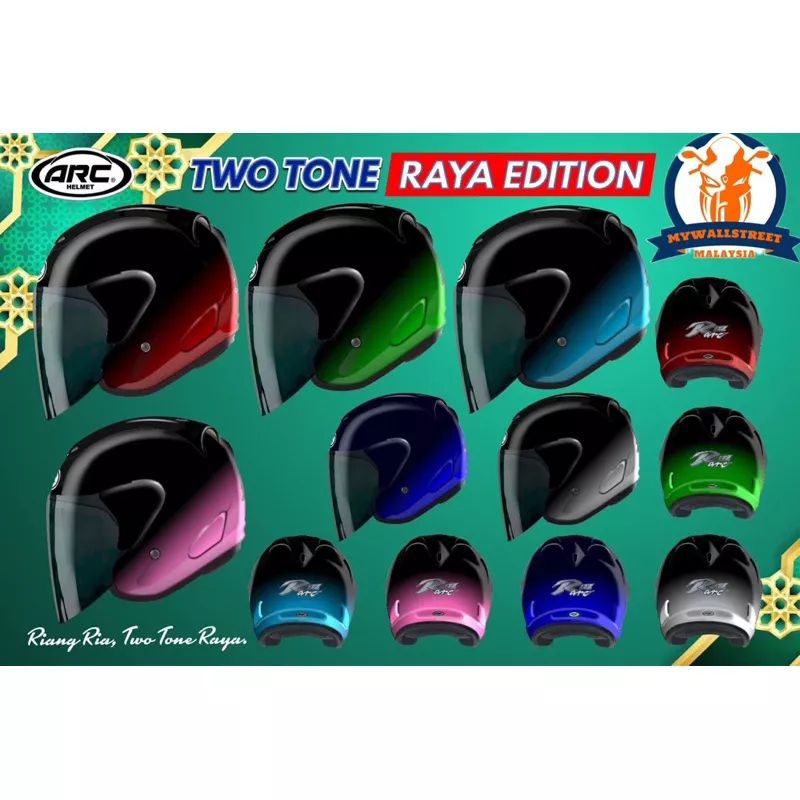 HELMET ARC RITZ TWO TONE 2 TONE | Shopee Philippines