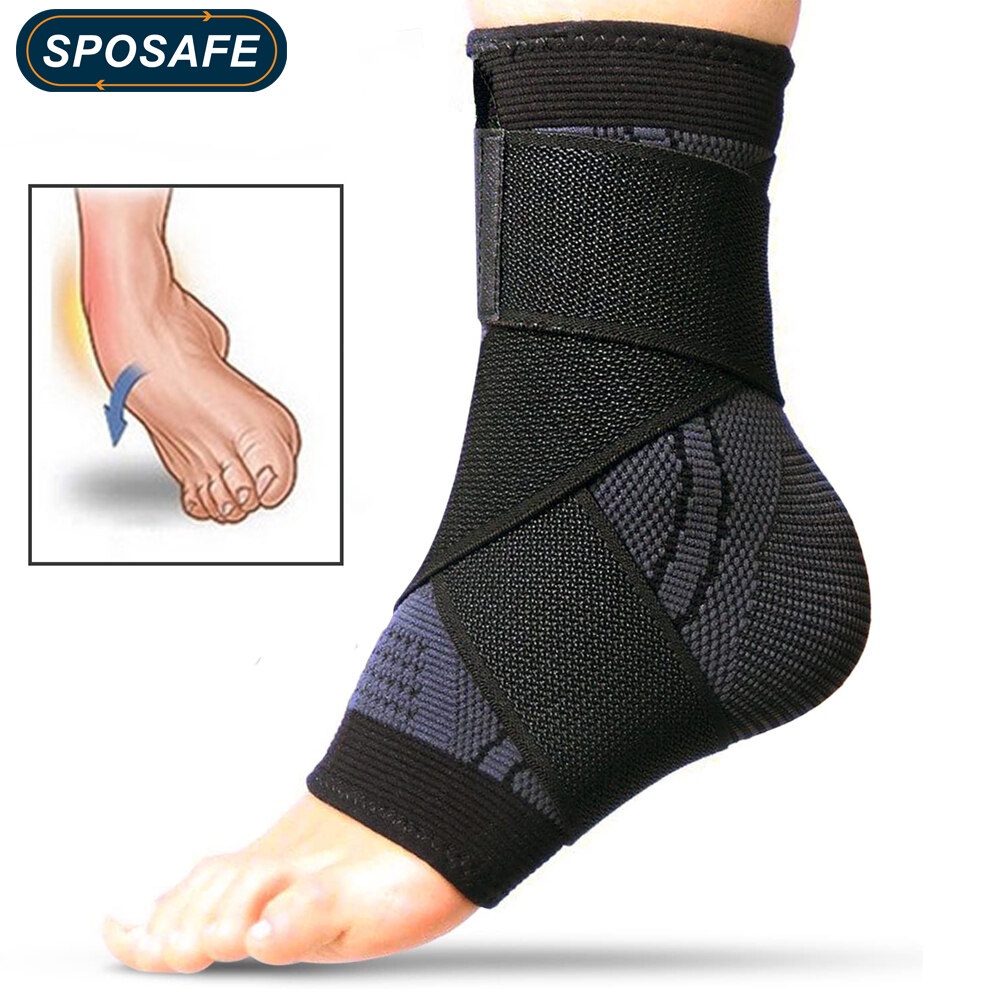 1Pcs Ankle Brace Compression Sleeve ankle supporter with Adjustable ...