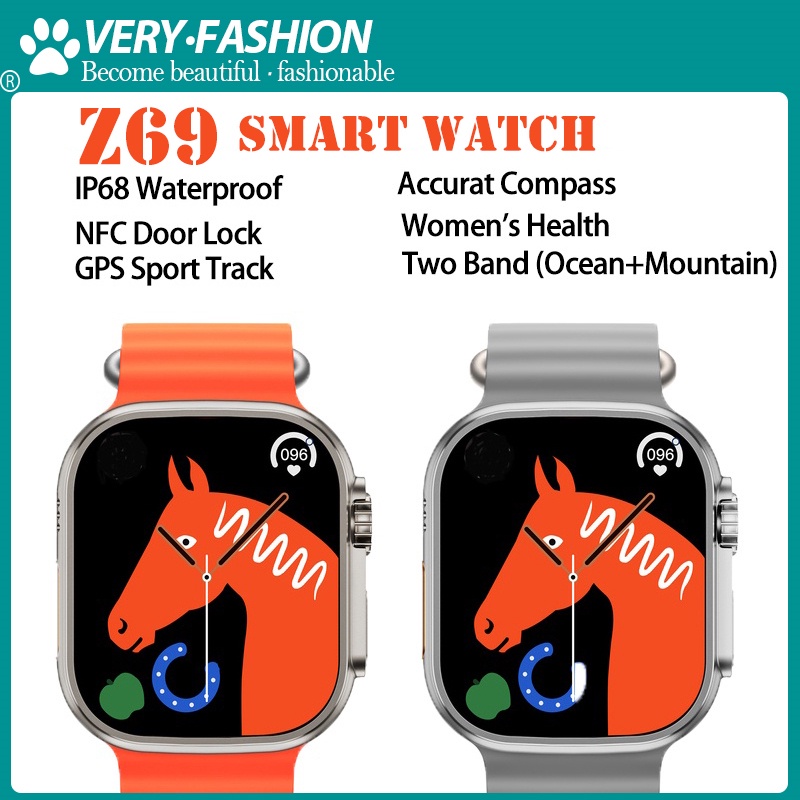 Z69 Ultra Smart Watch Bluetooth Call Men's Compass Outdoor GPS Track ...