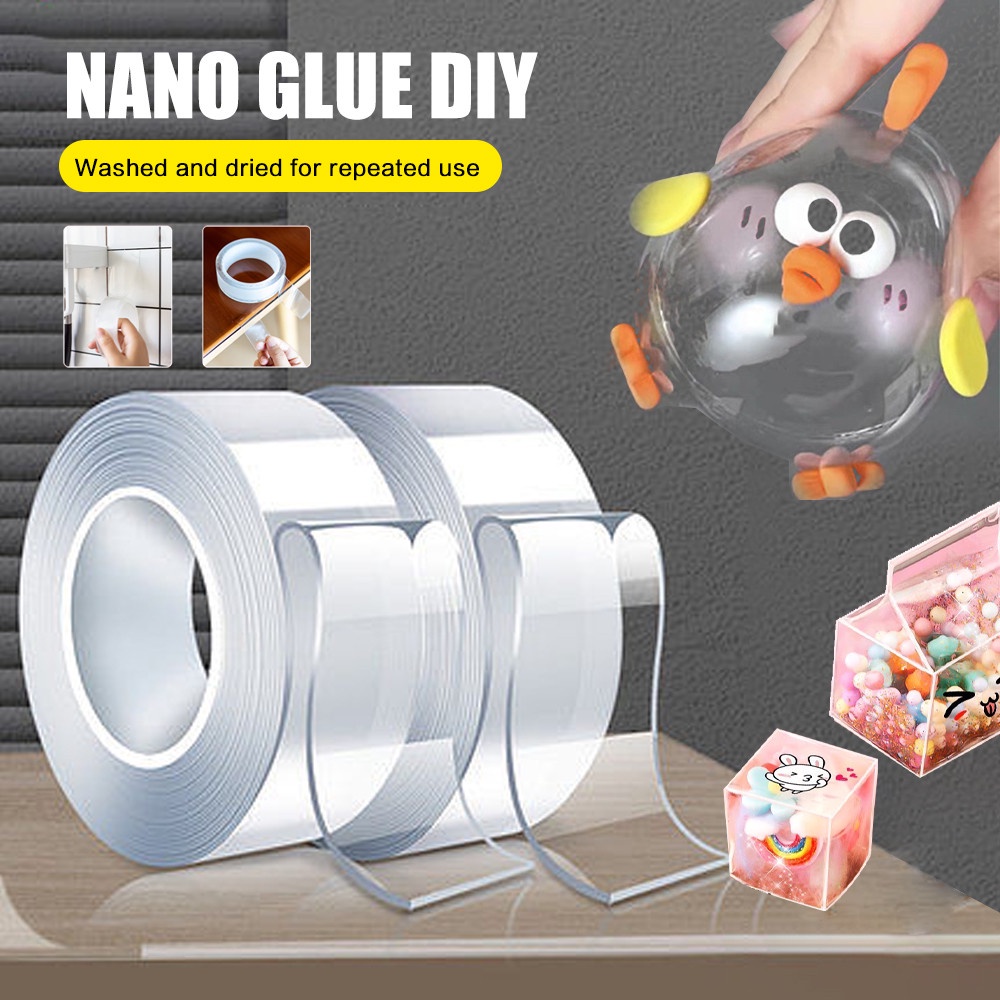 nano tape bubble Nonmarking Doublesided Adhesive For Craft Pinch Toy Making Reusable Clear