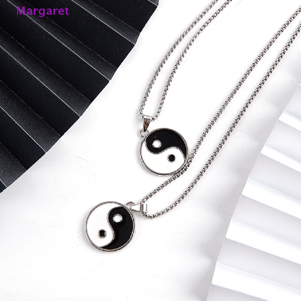 [Margaret] Tai Chi Yin Yang Pendant Necklace Black White Chinese Taoism ...