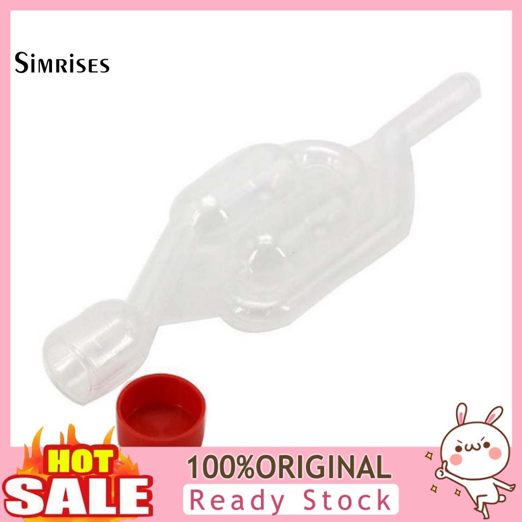 Si Airlock SShape Twin Bubble Transparent Bubble Grommet Homebrew