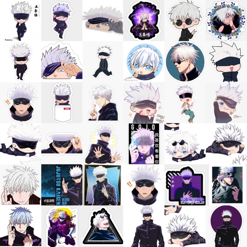 Sticker photo Satoru JuJutsu Kaisen 31-62 different photos silk pressed ...