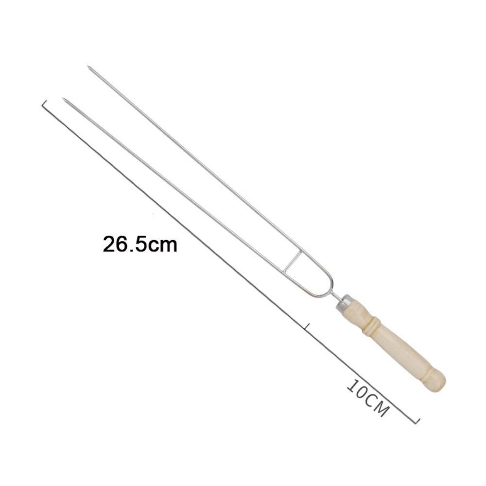 ALLGOODS Barbecue Skewer Outdoor Meat String Roast Wooden Handle ...