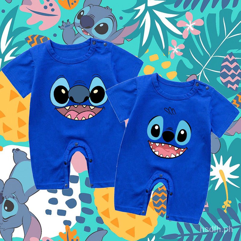 Lilo & Stitch Baby Bodysuit Funny Cartoon Newborn Jumpsuit Kawaii ...