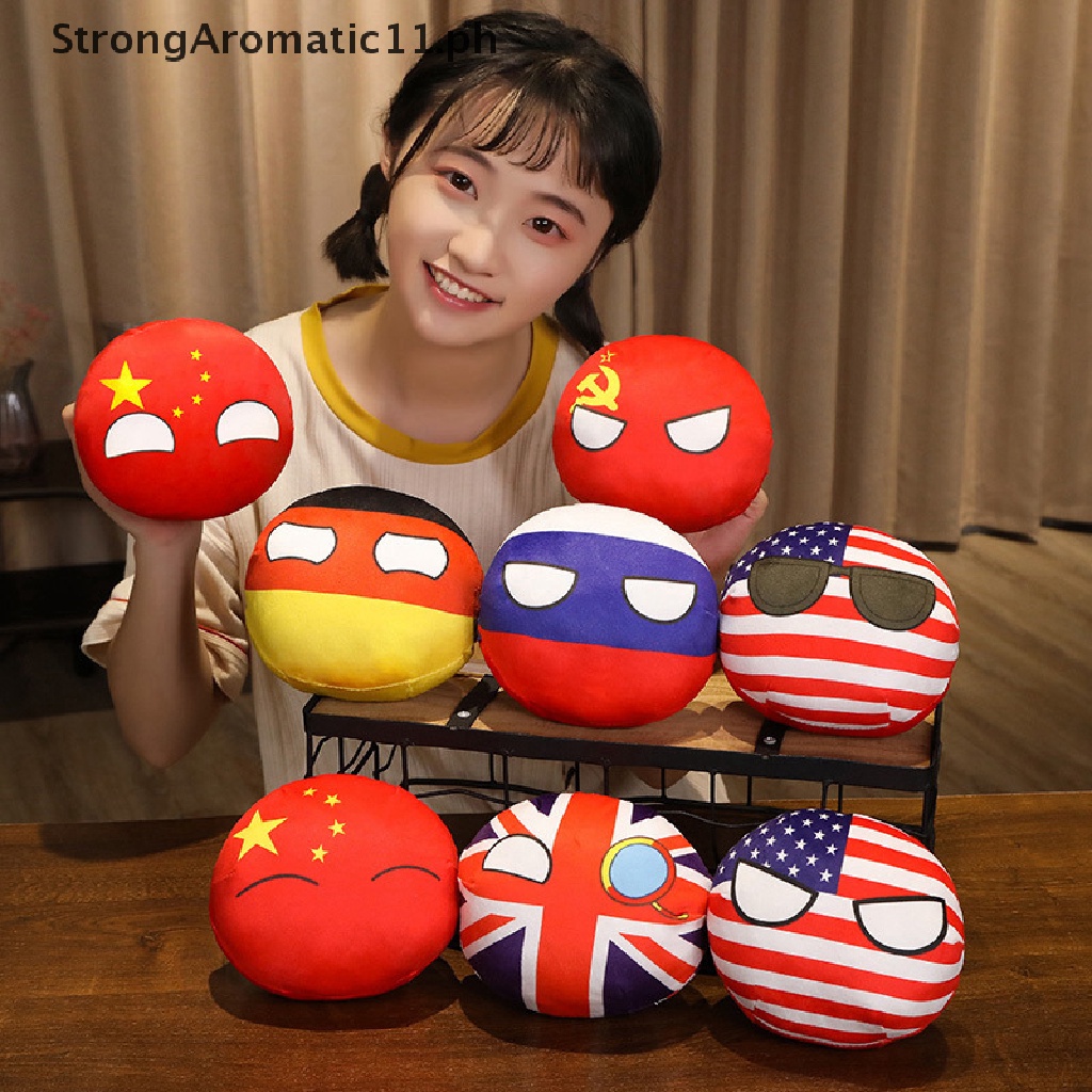 StrongAromatic 10cm Country Ball Plush Toy Polandball Pendant