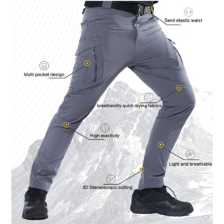 Mens Flex Ripstop Tactical Pants IX9 Combat Stretch Trousers Waterproof ...