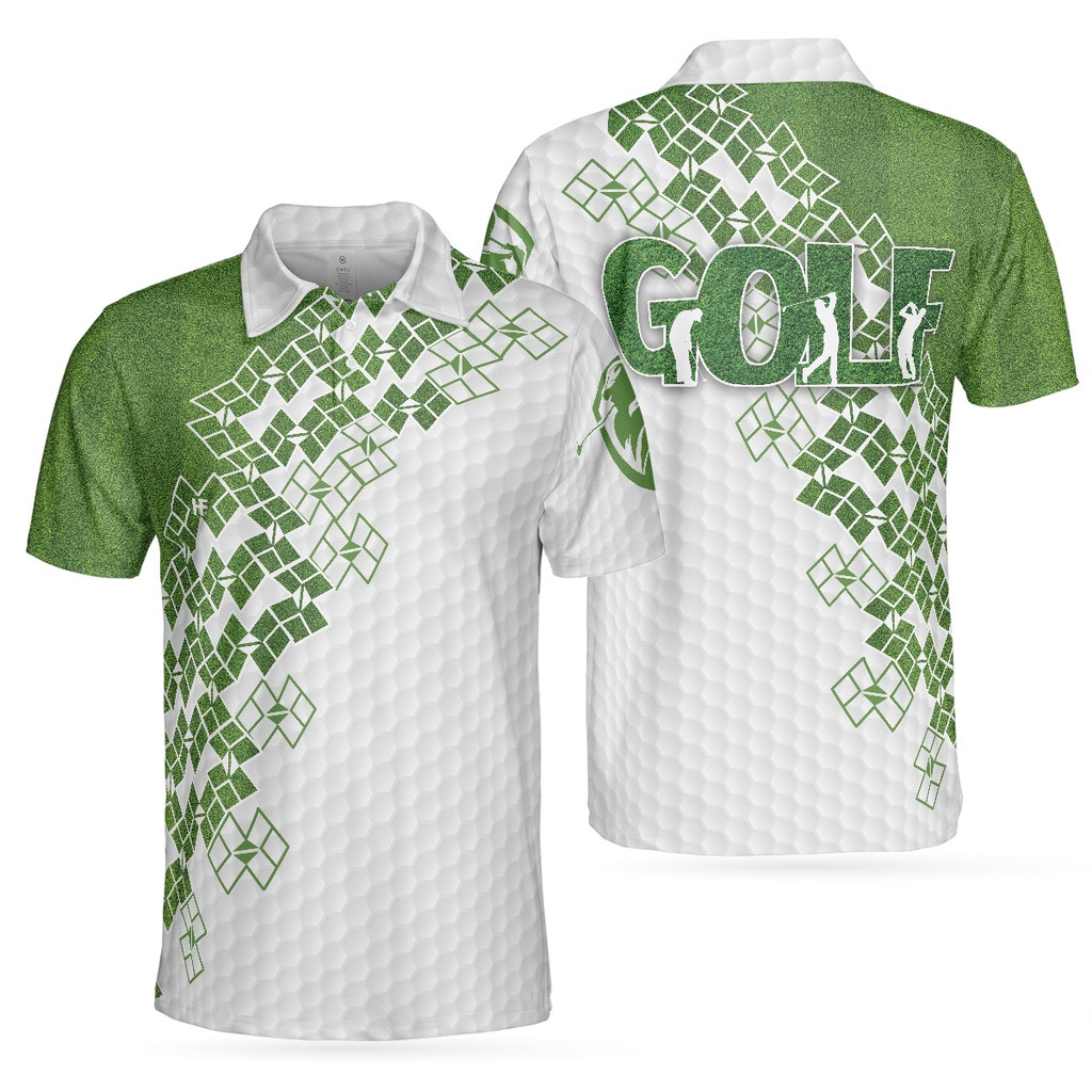 Elegant Golf In Green Golf Polo Shirt White And Green Golf Shirt For Men Unique T For