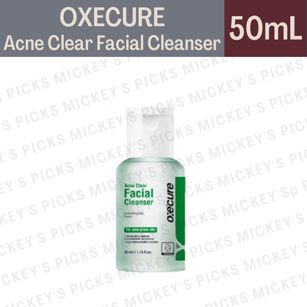 OXECURE Acne Clear Facial Cleanser, 1.5 Salicylic Acid (BHA) 50mL or