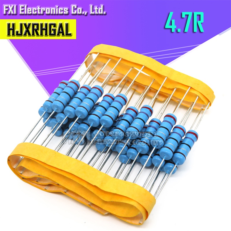 20pcs 4.7 ohm 2W 4.7R 4R7 Metal film resistor New original | Shopee ...