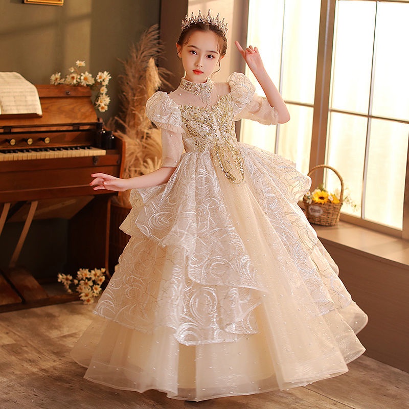 Girls Birthday Princess Dress Flower Girl Wedding Dress Children's Party Dress