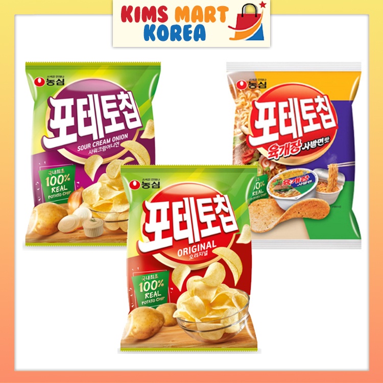 Nongshim Korean Potato Chip Original, Sour Cream Onion, Yukgaejang
