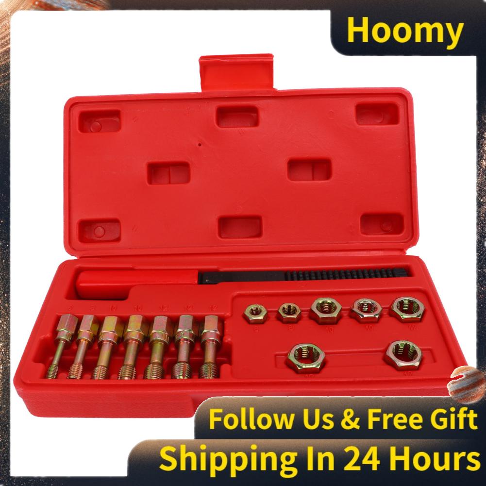 Hoomy 15pcs Metric Thread Chaser Set Carbon Steel Rethreading Tap Die ...