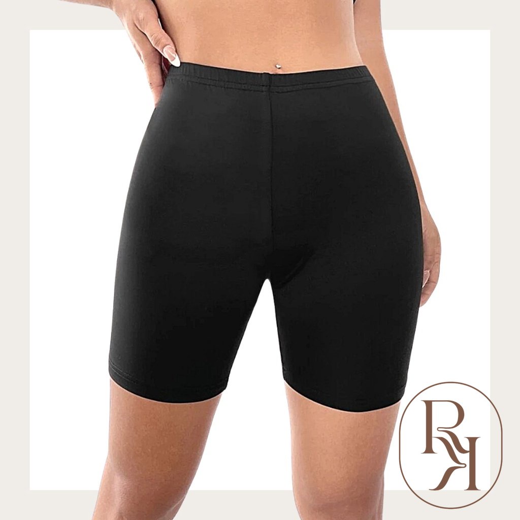 RK XS to 5XL PLUS SIZE Plain High Waist Biker Cycling Boyleg Shorts