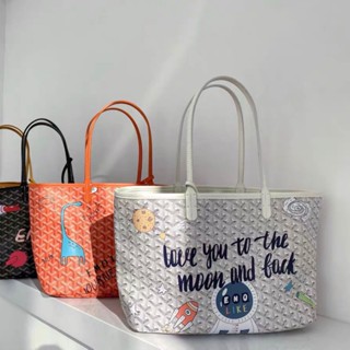 Ready Stock goyard bag 2020 Korea Dongdaemun Dog Tooth EMO Vegetable Basket Tote  Handbag Child Mother