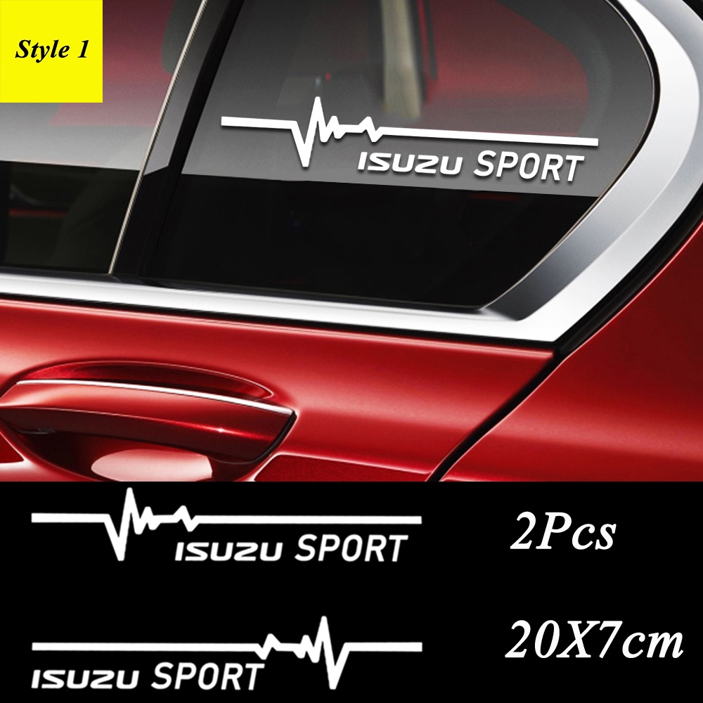 2pcs Car window stickers, side window ECG decorative decals are ...