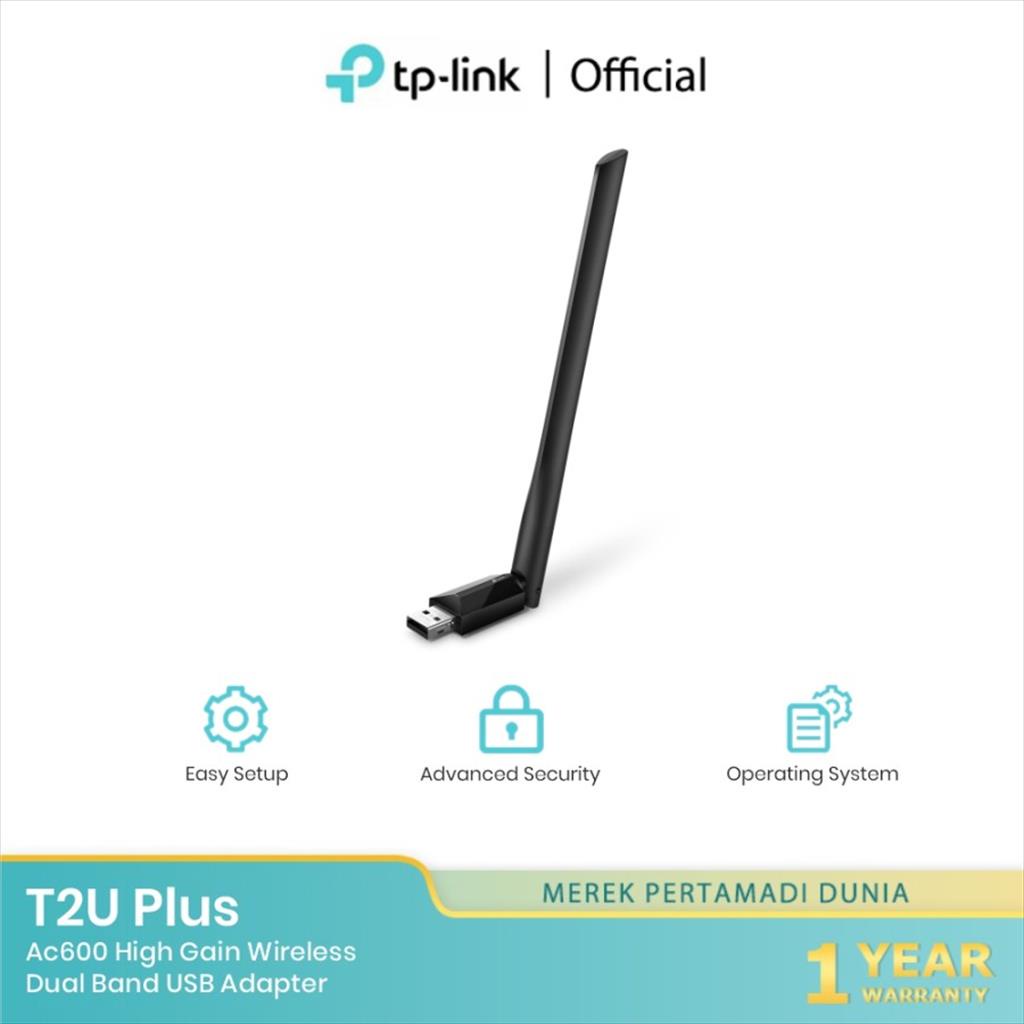 Tp-link Archer T2U Plus AC600 HighGain Wireless Dual Band USB Adapter ...