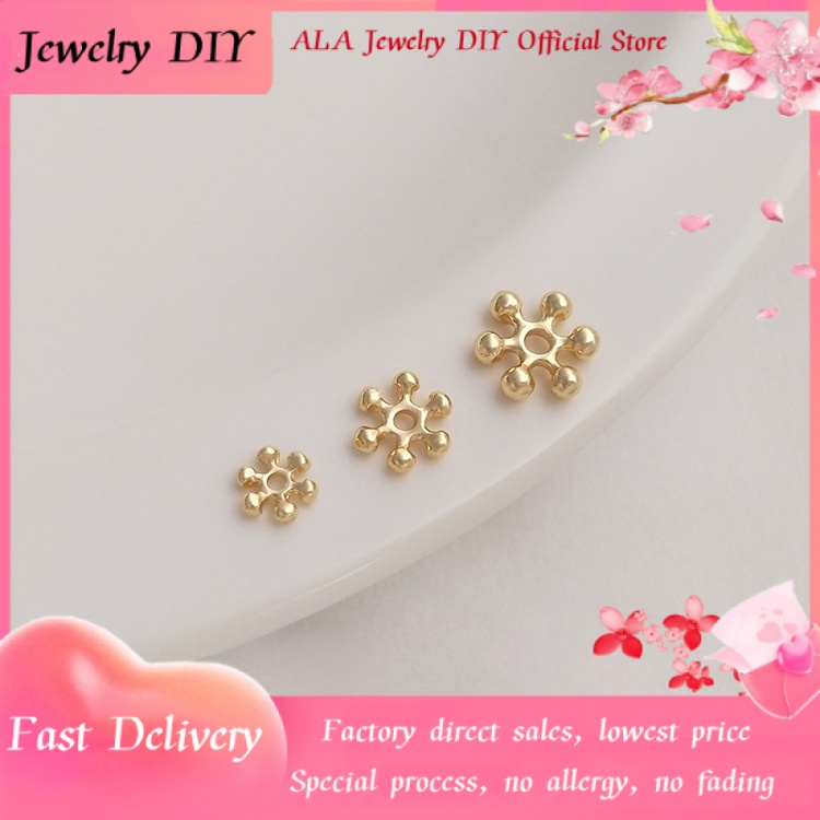 ️Jewelry DIY Accessories ️14K gold-plated color-preserving Snow Flower