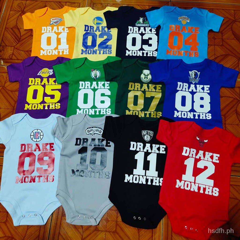 NBA Baby Monthly Milestone Onesies CCOF Shopee Philippines