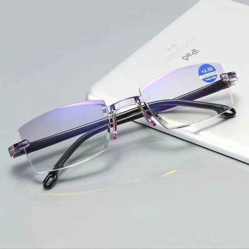 Anti Blue Presbyopic Glasses Frameless Fashion Eyeglasses Anti ...