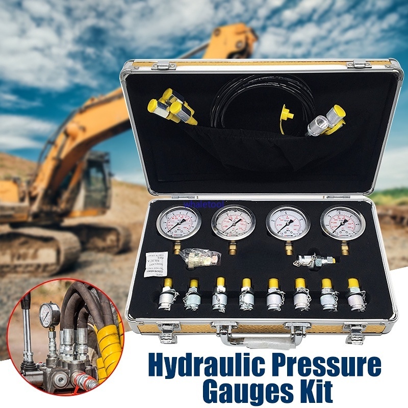 Excavator Pressure Gauge Hydraulic Oil Test Pressure Detector Accurate