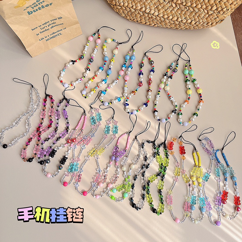 Disc Beads Crystal Chain For Phone Mobile Phone Lanyard Cell Phone ...