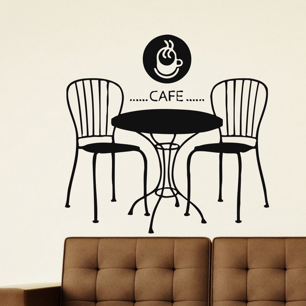 Wall Sticker Coffee Shop Vinyl Wall Decal Cafe Restaurant House Design ...