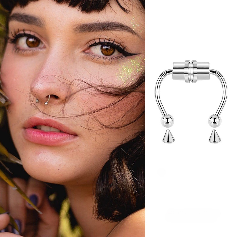 Septum Horseshoe Fake Nose Rings 316L Stainless Steel Faux