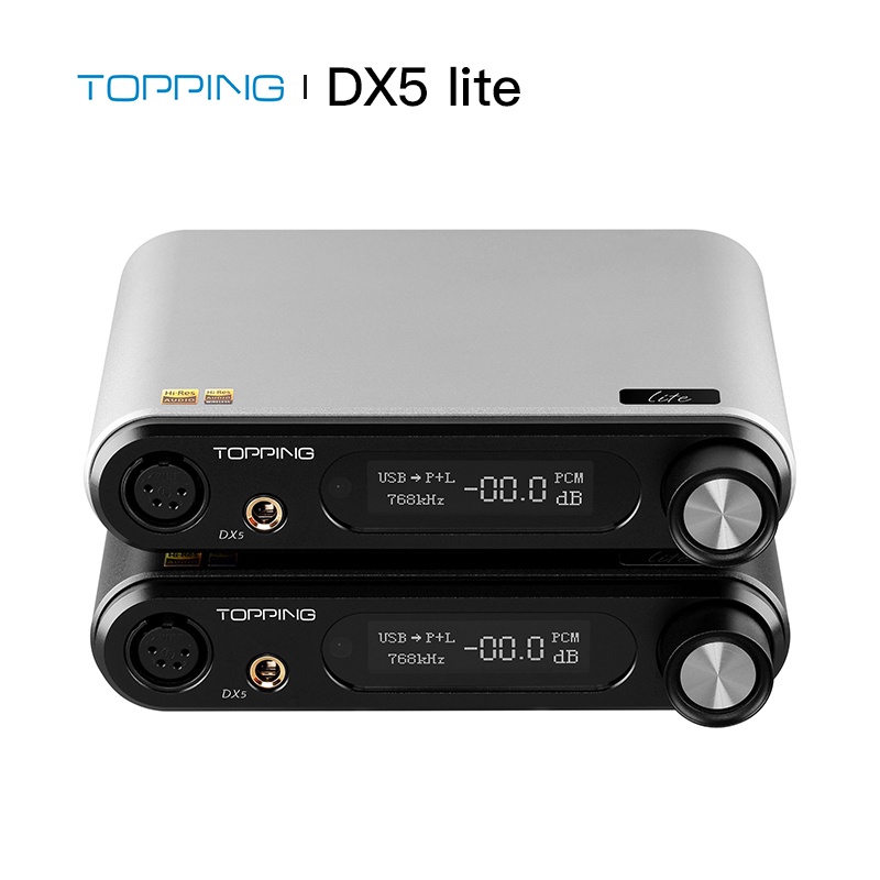 TOPPING DX5 Lite ES9068ASx2 USB DAC DSD512 768KHZ 32Bit Bluetooth