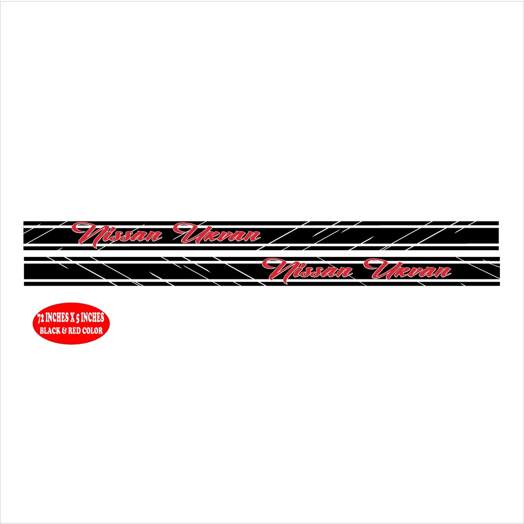 x2 NV350 Urvan Nissan Urvan Body Decals Sticker Cut Out Vinyl Sticker ...