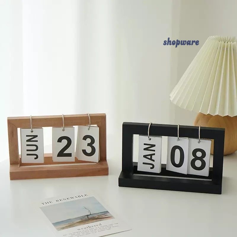 Shopware Nordic Style Wooden Perpetual Creative Desktop Chic Flip ...