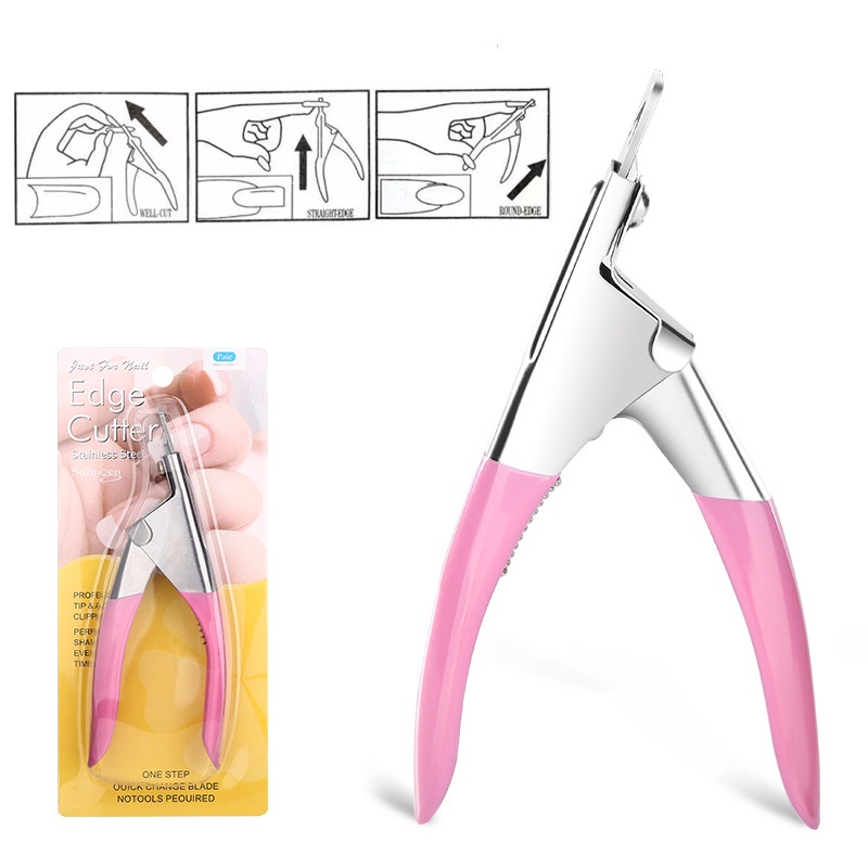 U Shape Nail Clipper Nail Cutter Acrylic Gel French Fake Nails Clipper Tips Nail Manicure