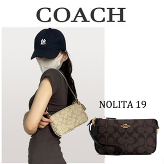 Coach Nolita 19 In Signature Canvas Graphite/black,  in 2023