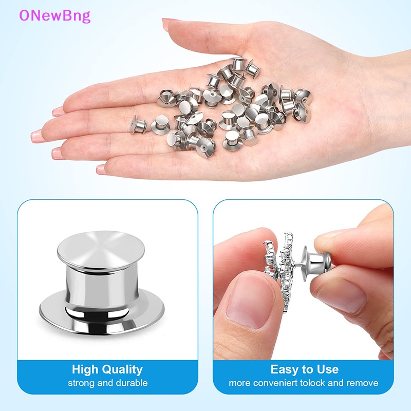 ONew 10pcs Locking Pin Back Locking Pin Keeper Clasp Metal Pin Backing ...