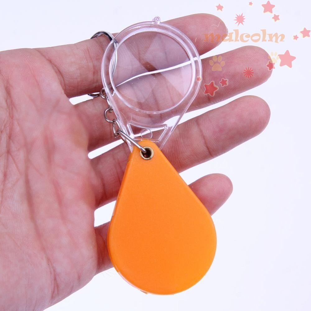 MALCOLM Magnifier with Key Chain Mini Handheld Key Ring Loupe Glass