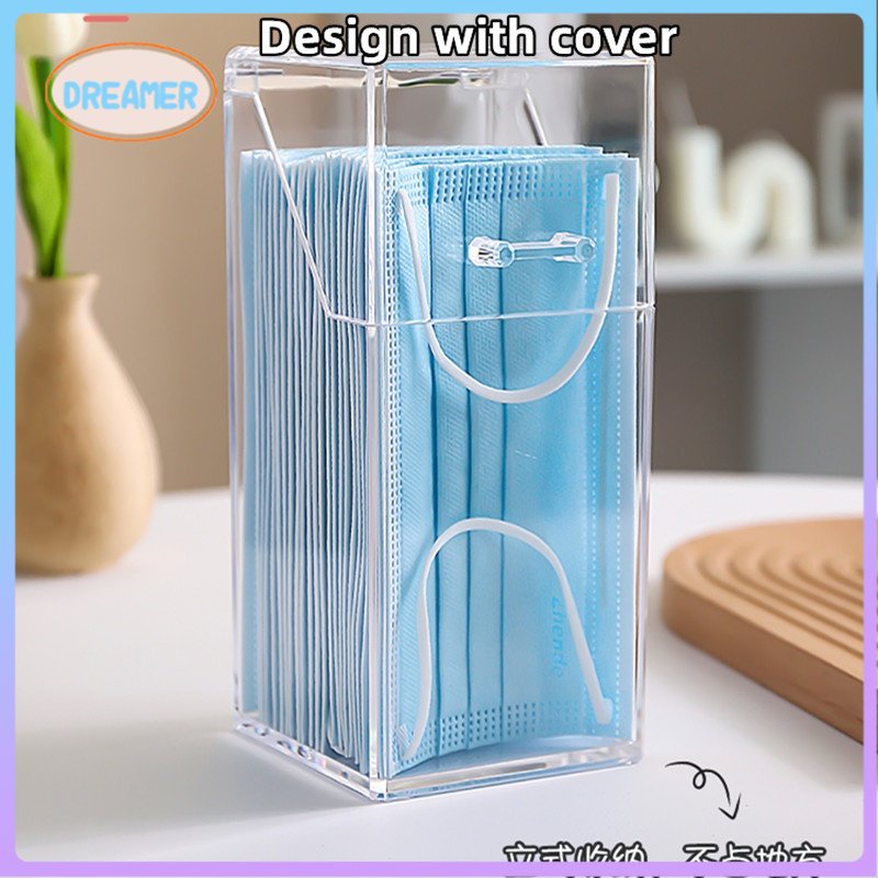 Acrylic Clear Face Mask Storage Box Clear Face Mask Organizer Box Large