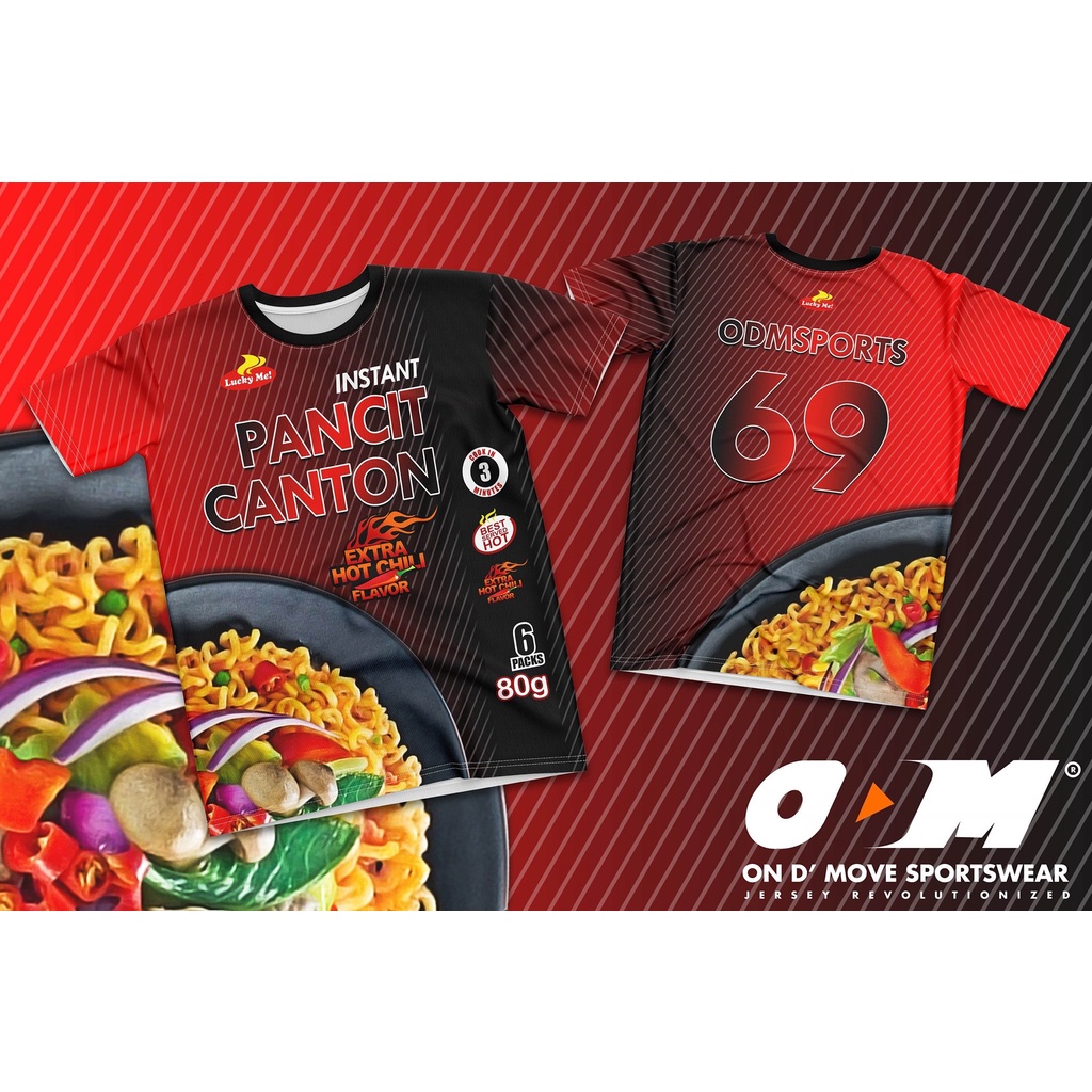 Pancit Canton Full Sublimated Jersey, Jersey for Men (TOP) Shopee