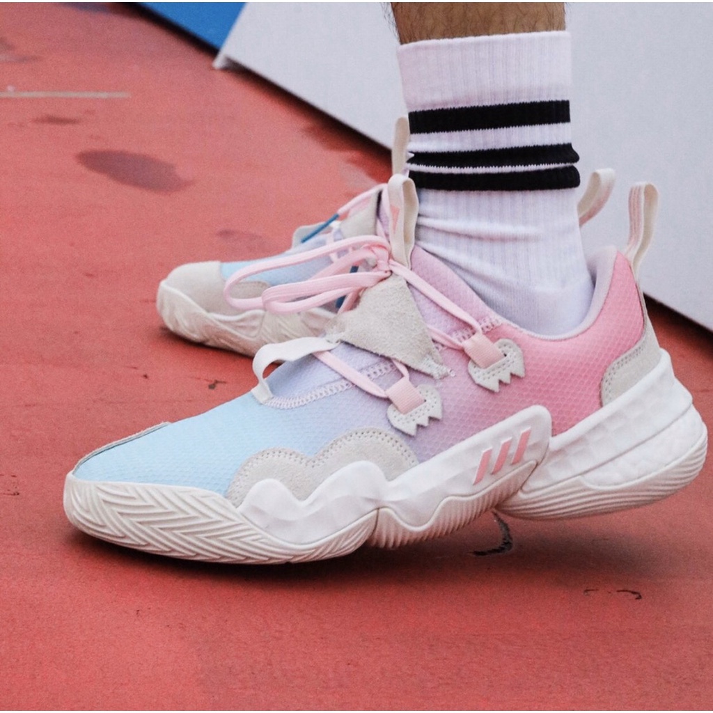 Ready stock Trae Young 1 men's indoor and outdoor basketball shoes blue