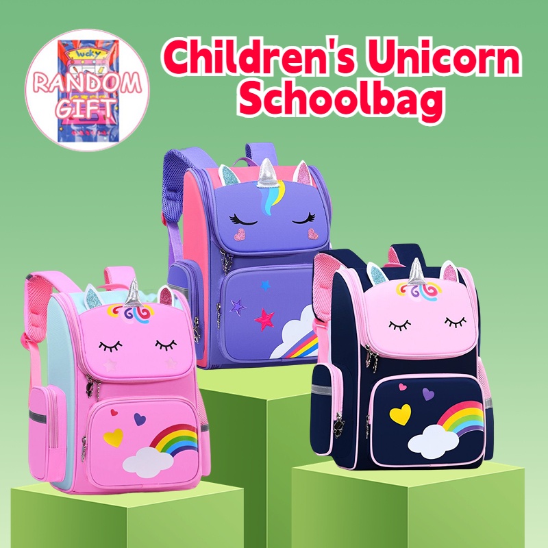 2023 Cartoon Unicorn Schoolbags for Girls School Backpack Kindergarten