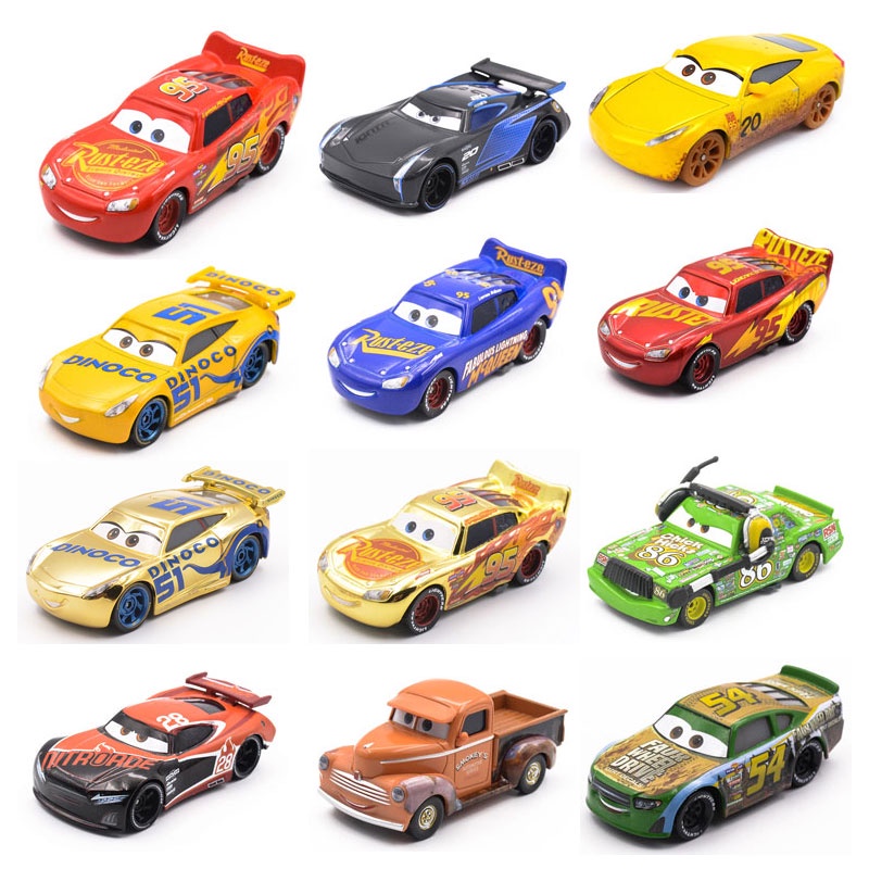 Pixar Cars 2 3 Lightning Mcqueen Cruz Ramirez Uncle jackson Metal die ...