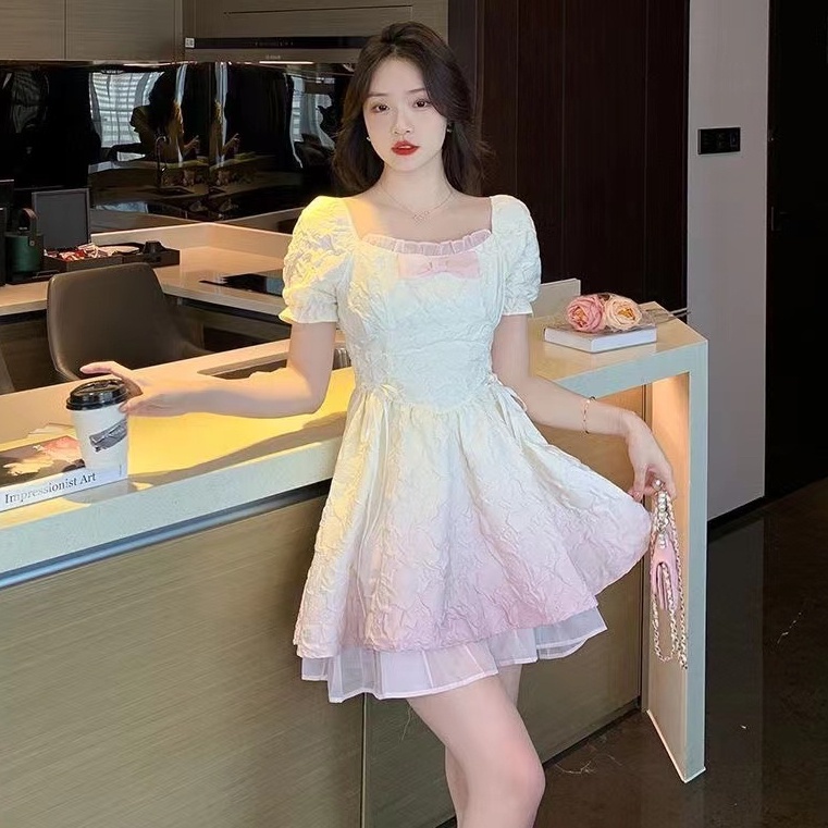 Summer French Retro Dress Elegant White Beach Fairy Mini Sunday Cocktail Dress Plus Size Formal Debut Graduation For Teens Dress Challis Smocked Fitted Dress LR76 Shopee Philippines