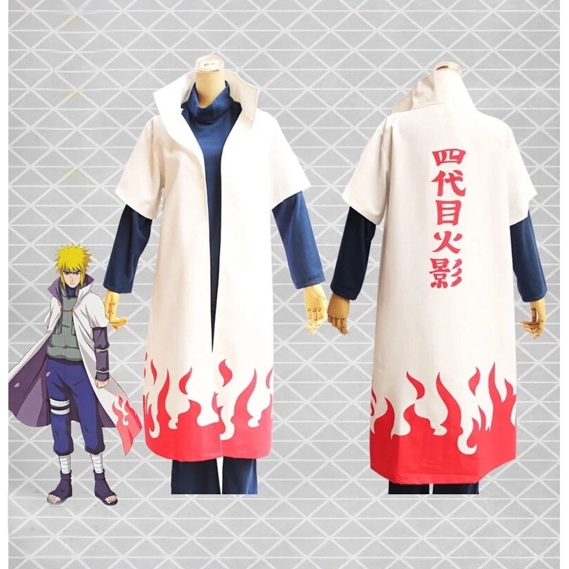 Naruto Fourth Hokage Yondaime Hokage Namikaze Minato Cosplay Cloak ...