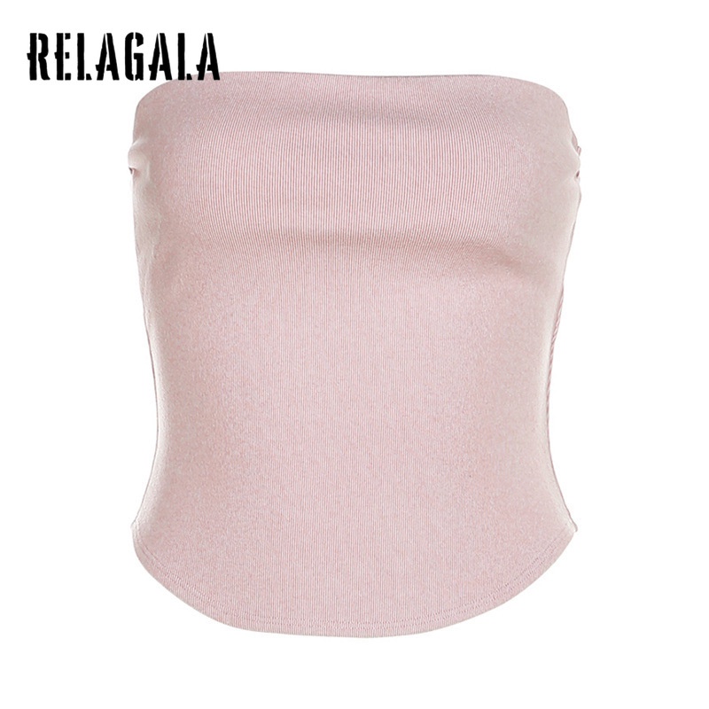 Relagala Womens 2023 New Fashion Casual Simple Solid Color Slim Off