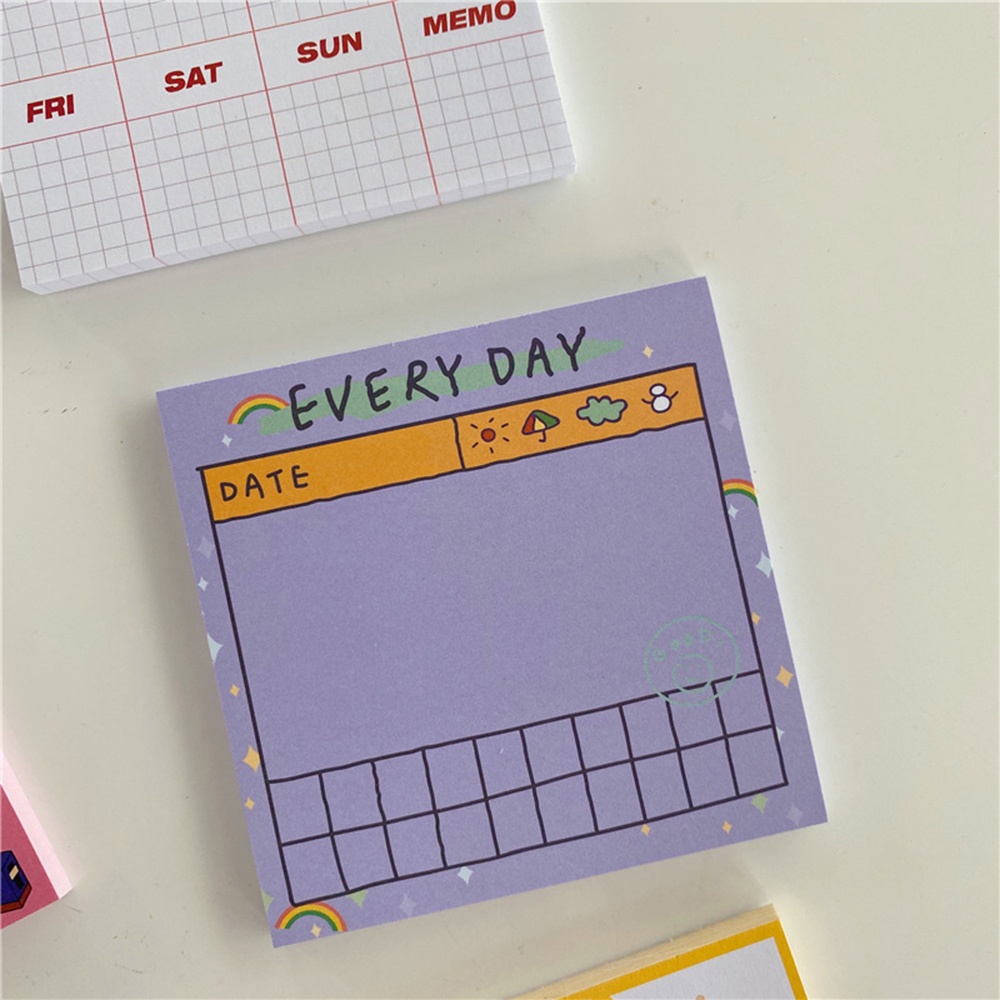 50 Sheets Bear Sticky Notes Cute Memo Pad Notepad Office Leave Message ...